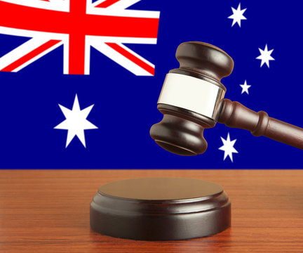 Gavel  and Flag of Australia