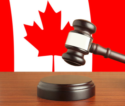 Gavel  and Flag of Canada