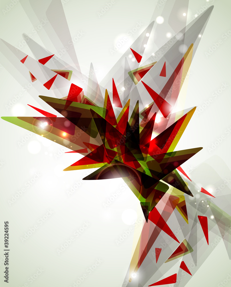 Aufkleber abstract expressive figure formed by triangles