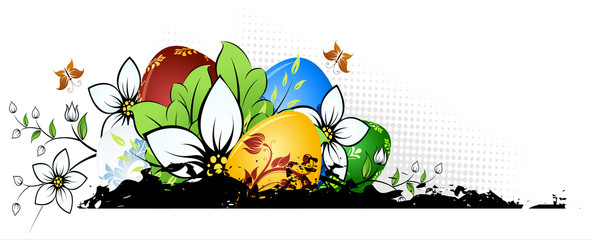 Easter Eggs with Flowers