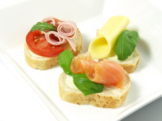 Sandwiches for breakfast.