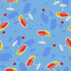 cocktail with a shadow texture