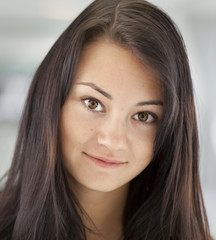 Obraz premium Young beautiful girl portrait