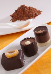 Cioccolatini artigianali, close-up