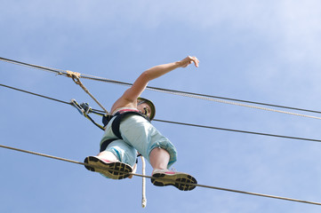 mutiger Skywalk in luftiger Höhe