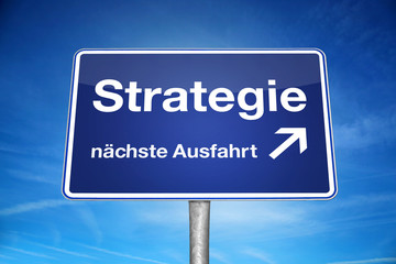 Verkehrsschild Strategie