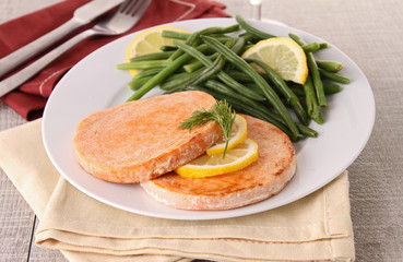 salmon and vegetables