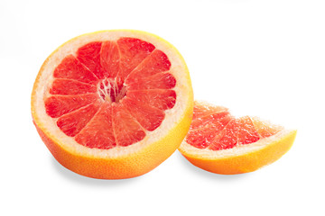 Fototapeta na wymiar grapefruit's parts