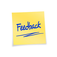 Notizzettel gelb Feedback