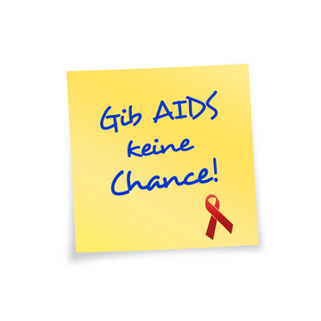 Notizzettel gelb AIDS