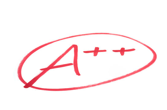 Excellent School Exam Grade A++ (double plus)