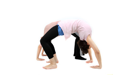 Naklejka premium gemeinsame Turnübungen