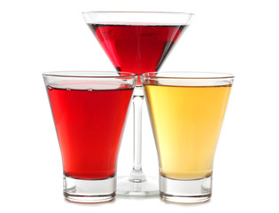 Martini color glasses