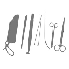 3d render of surgery tools