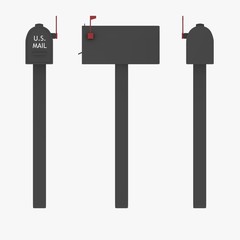 3d render of mail box