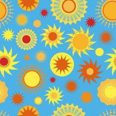 Sunny seamless pattern
