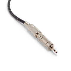 jack macro audio cable isolated on white background