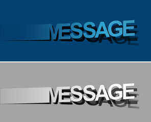 Message peel off vector design element