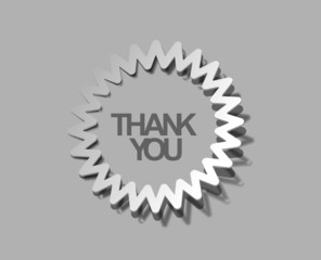 thanks you sticker design vector