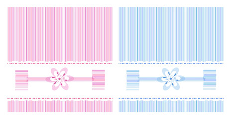 Set of two birth cards