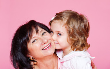 Senior woman with granddaughter