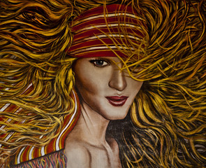 Oil on canvas.