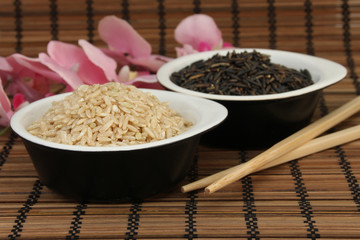 Langkornreis und Wildreis