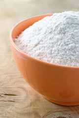 wheat flour in a bowl