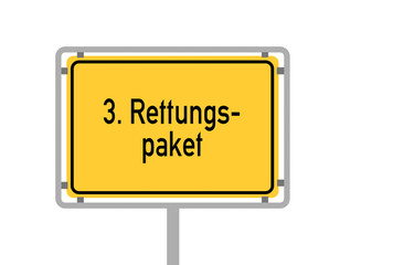 3.Rettungspaket schild
