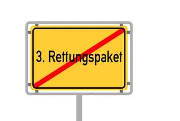 3.Rettungspaket schild