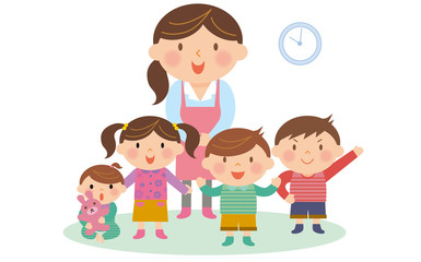 保育士のイラスト