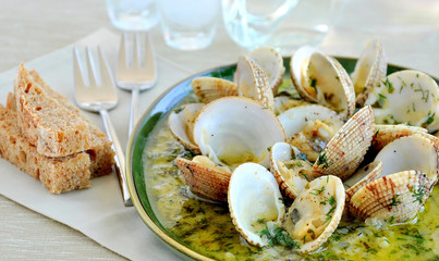 Clams & Cockles in white wine sauce