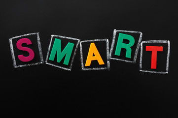 SMART made of color letters