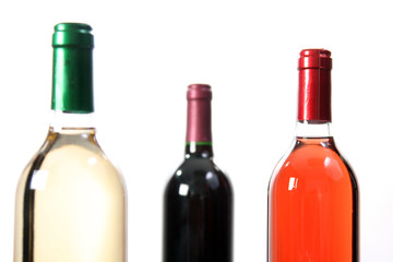 Red, rose and white wine, drink photo