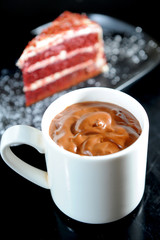 hot chocolate drink in glass