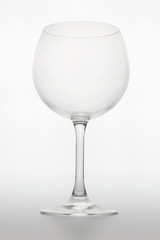 Studio shot of an empty glass for red wine
