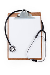 Stethoscope and Clipboard