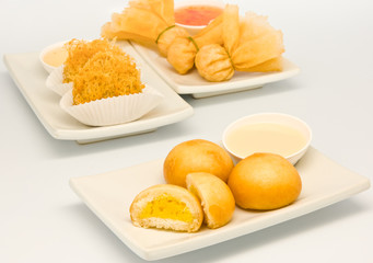 fried food in  Dim Sum restaurant