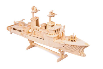 Toy wooden ship