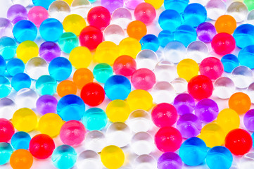 The soil of the colored balls