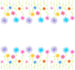Transparent background of flowers