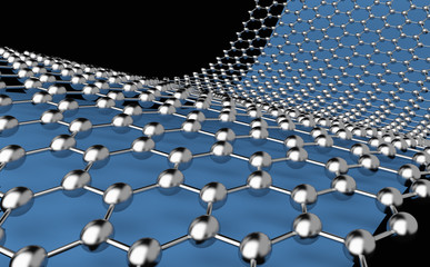 material with a layer of graphene