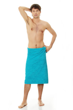 Handsome young man with the towel.