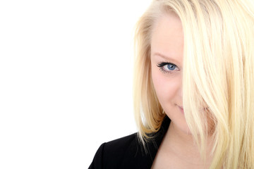 Naklejka premium blonde lange Haare