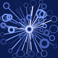 Background com círculos azuis interligados