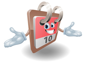 Desk calendar character illustration