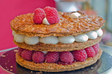 Mille feuille framboise