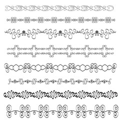 Set of vector borders for design