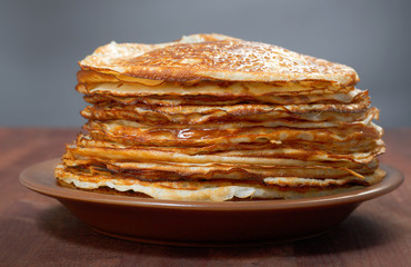 stack of pancakes - russian traditional food