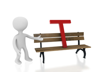 Fototapeta premium letter T on desk